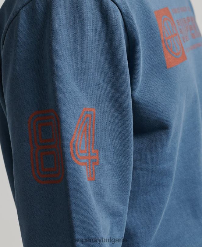 Superdry облекло N00H881 военноморски флот мъже атлетичен клубен суитшърт