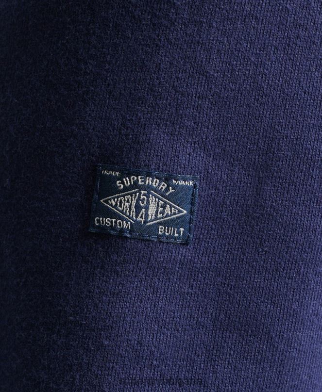 Superdry облекло N00H883 военноморски флот мъже сезонна качулка с винтидж основно лого