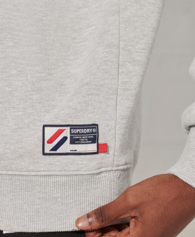 Superdry облекло N00H895 сиво мъже голям суитшърт на градския колеж