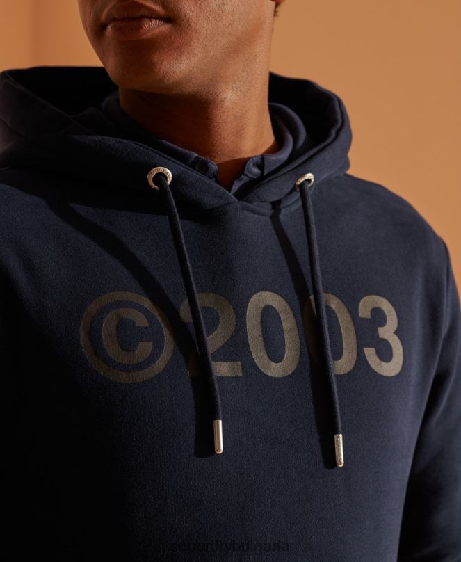 Superdry облекло N00H900 военноморски флот мъже 2003 качулка