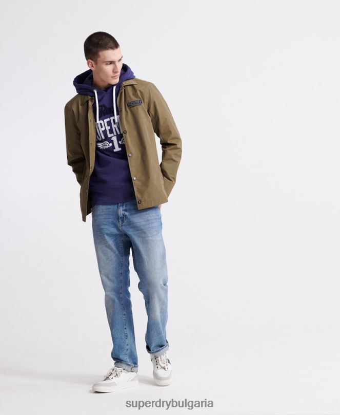 Superdry облекло N00H901 лилаво мъже супер 1 класическа неонова качулка