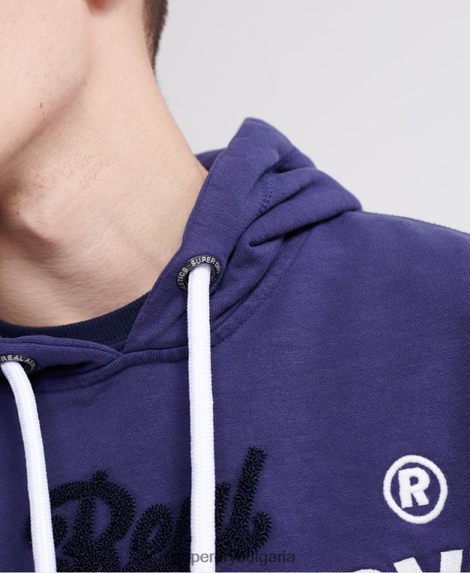 Superdry облекло N00H901 лилаво мъже супер 1 класическа неонова качулка