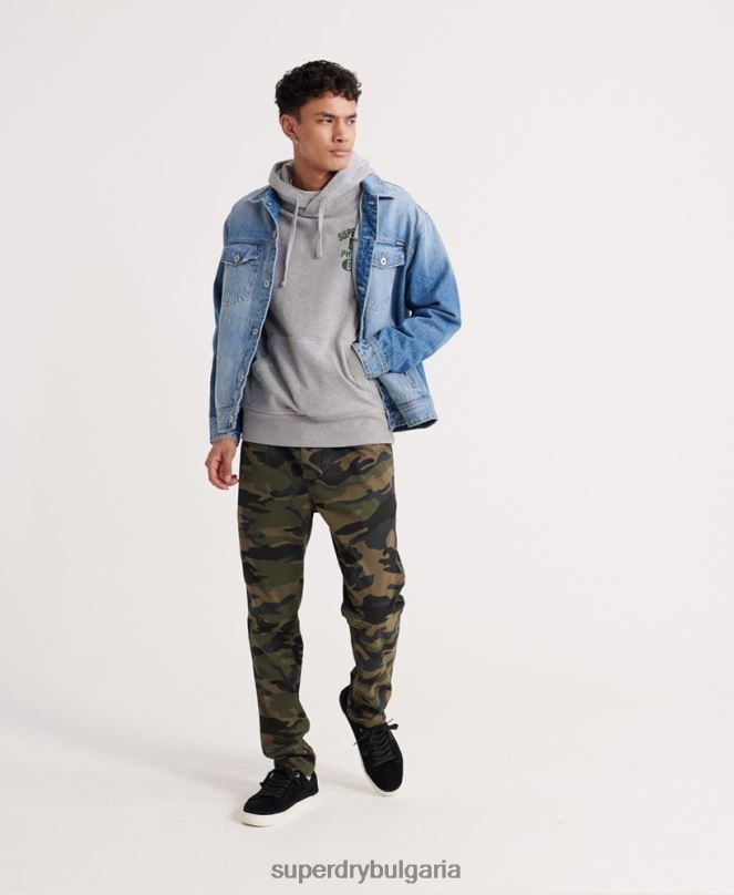 Superdry облекло N00H902 сиво мъже супердържавен качулка