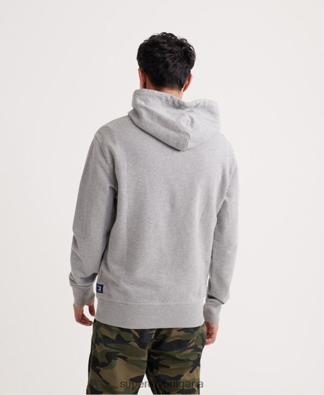 Superdry облекло N00H902 сиво мъже супердържавен качулка