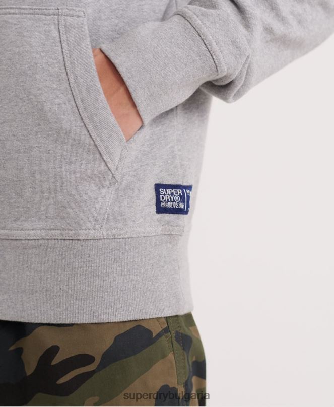 Superdry облекло N00H902 сиво мъже супердържавен качулка