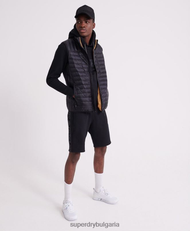 Superdry облекло N00H903 черен мъже универсална лента качулка