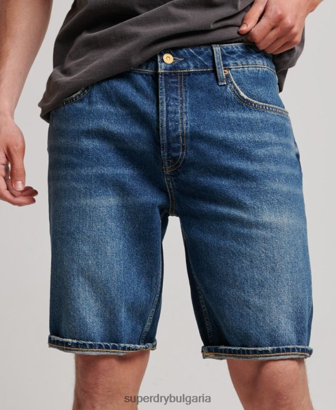 Superdry облекло N00H110 тъмно синьо мъже прави шорти