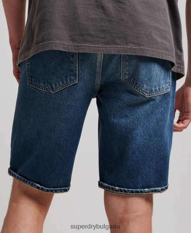 Superdry облекло N00H110 тъмно синьо мъже прави шорти