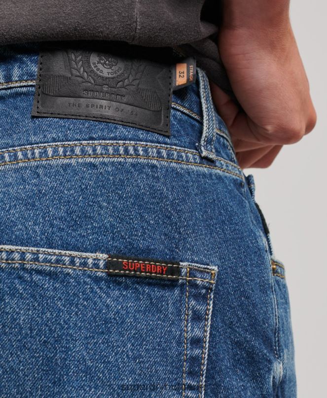Superdry облекло N00H110 тъмно синьо мъже прави шорти