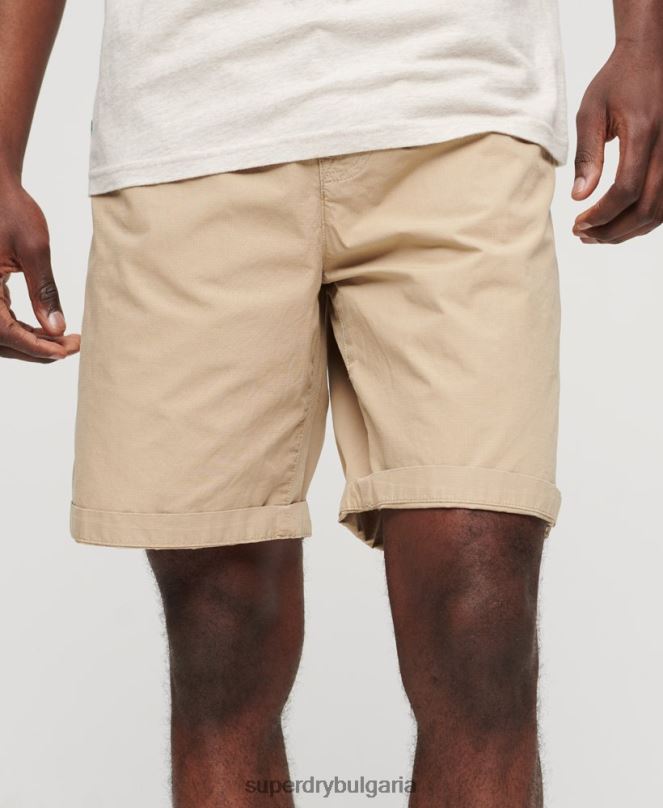 Superdry облекло N00H120 тен мъже дърводелски шорти