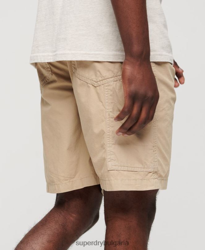 Superdry облекло N00H120 тен мъже дърводелски шорти