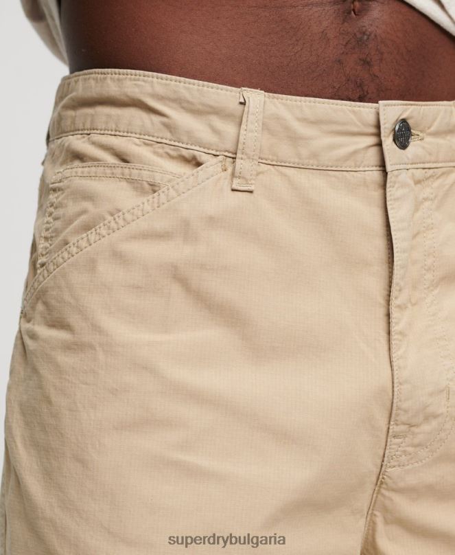 Superdry облекло N00H120 тен мъже дърводелски шорти