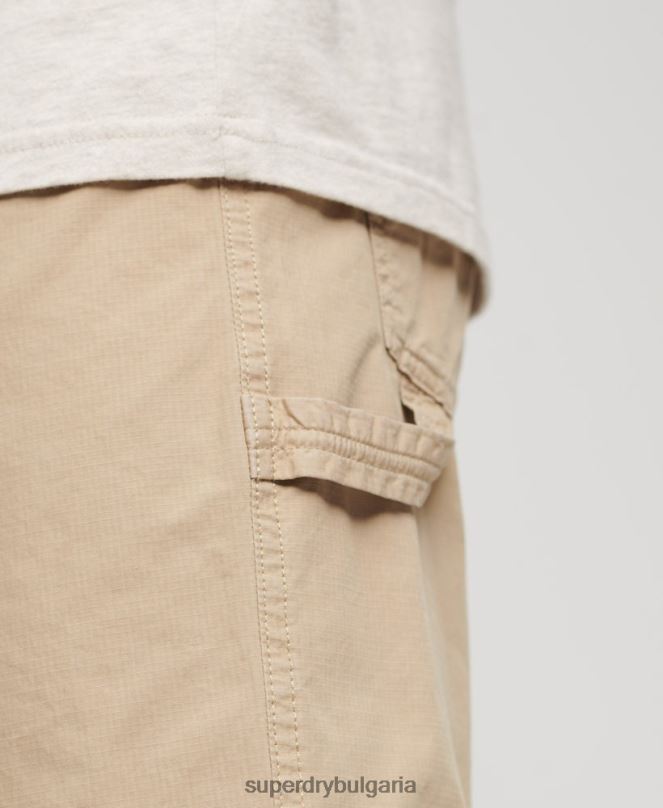 Superdry облекло N00H120 тен мъже дърводелски шорти