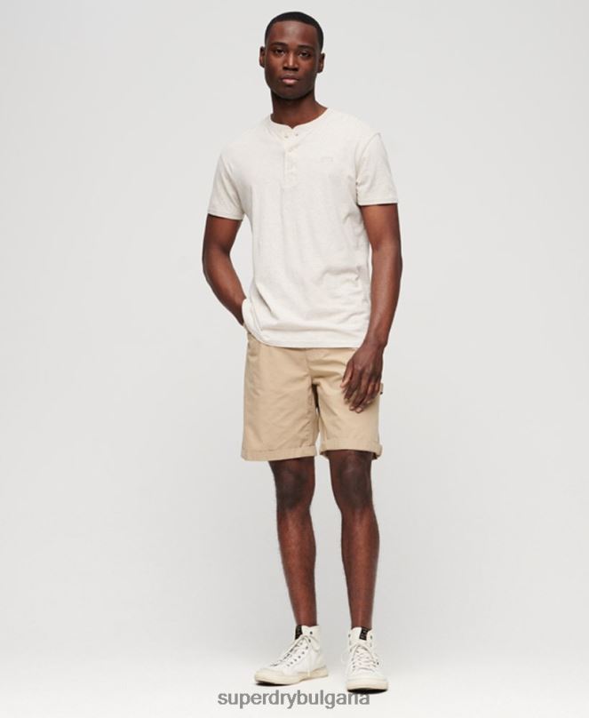 Superdry облекло N00H120 тен мъже дърводелски шорти