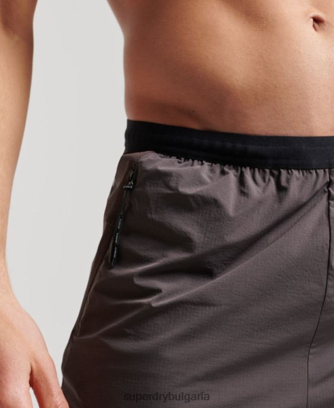 Superdry облекло N00H1409 сиво мъже влак хибридни шорти