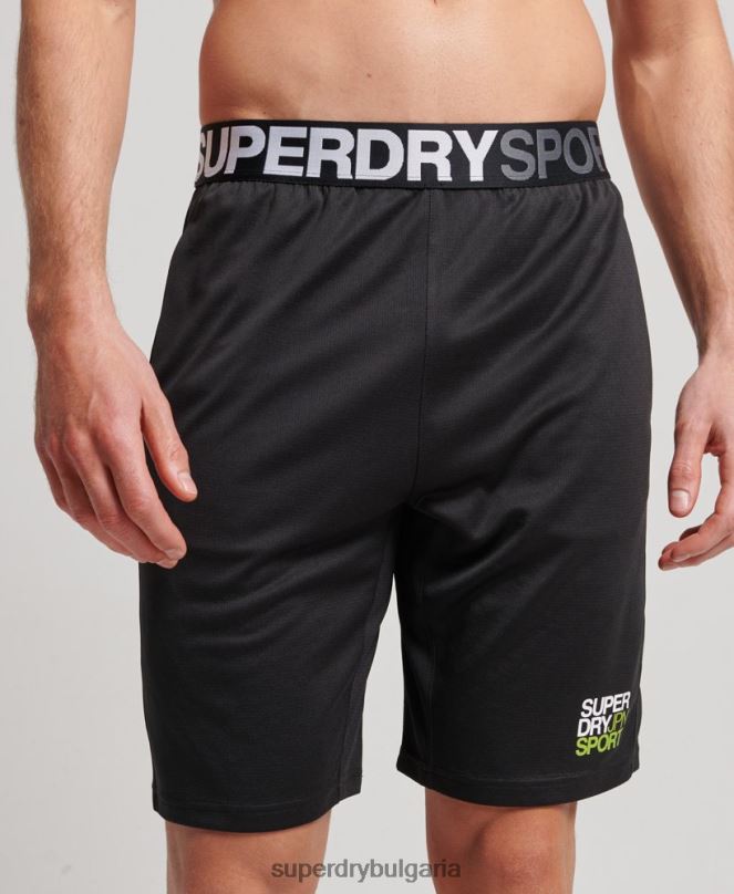 Superdry облекло N00H1411 черен мъже основни спокойни шорти