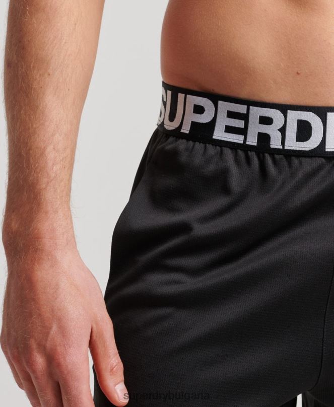 Superdry облекло N00H1411 черен мъже основни спокойни шорти