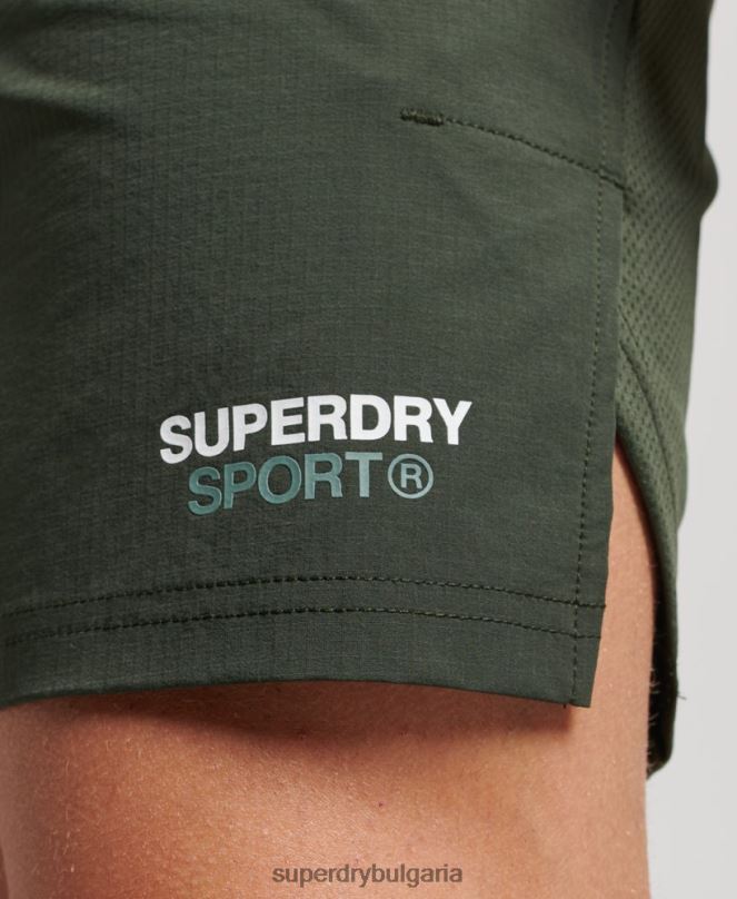 Superdry облекло N00H1412 зелено мъже влак хибридни шорти
