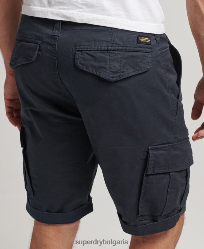 Superdry облекло N00H244 военноморски флот мъже карго панталони от органичен памук
