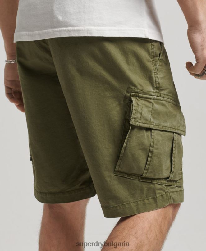 Superdry облекло N00H246 каки мъже карго панталони от органичен памук