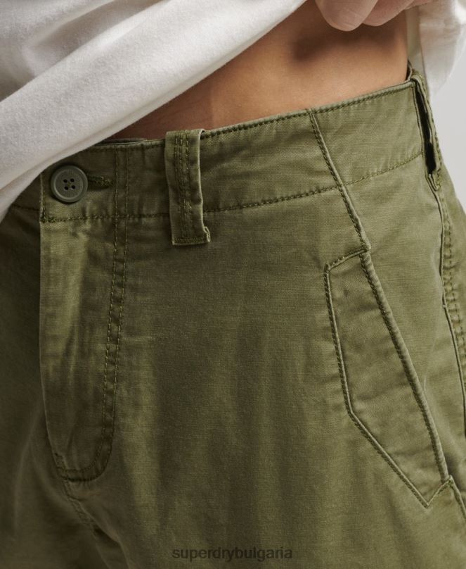 Superdry облекло N00H246 каки мъже карго панталони от органичен памук