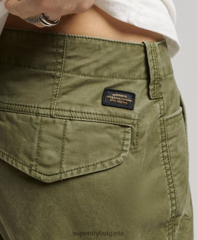 Superdry облекло N00H246 каки мъже карго панталони от органичен памук