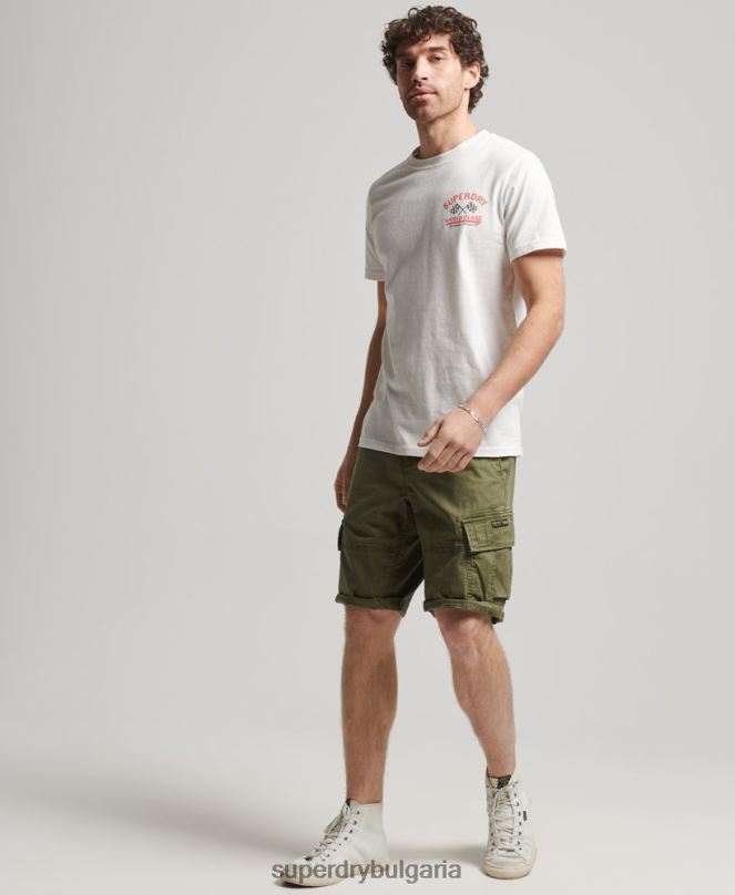 Superdry облекло N00H246 каки мъже карго панталони от органичен памук