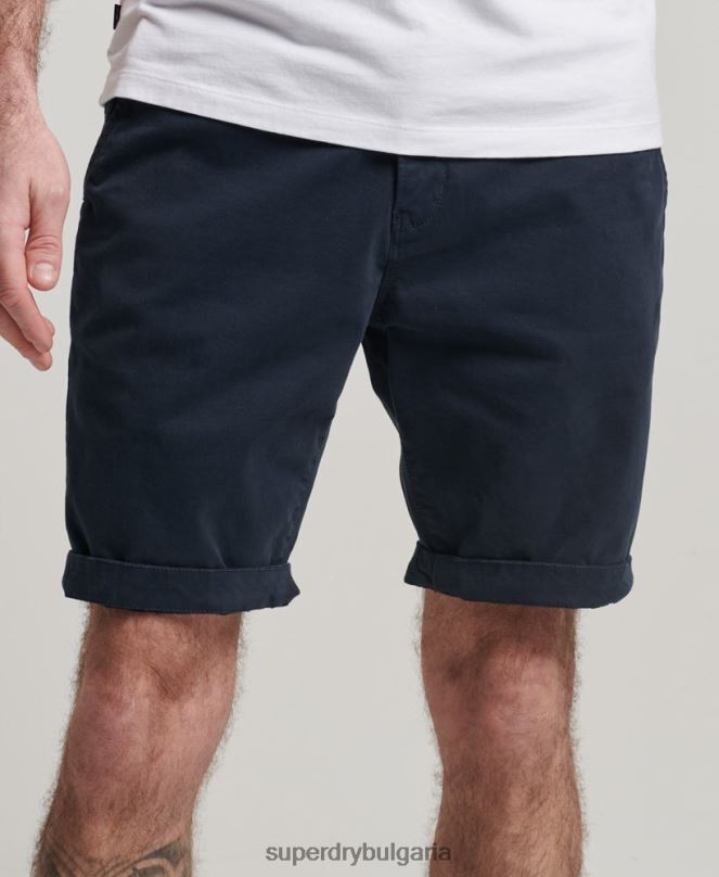 Superdry облекло N00H247 военноморски флот мъже основни чино шорти