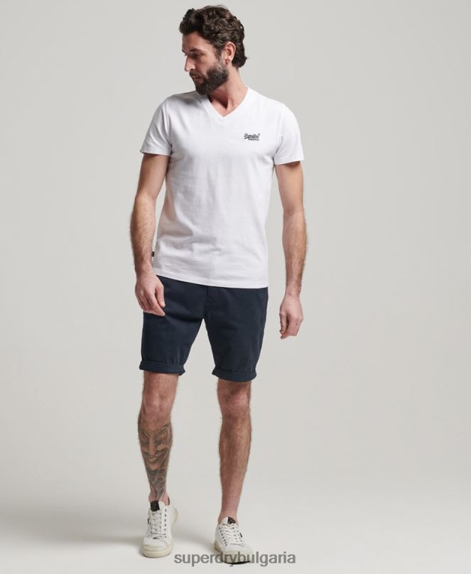 Superdry облекло N00H247 военноморски флот мъже основни чино шорти