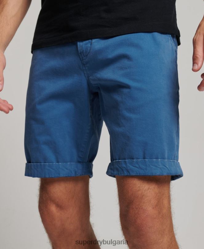 Superdry облекло N00H251 светло синьо мъже основни чино шорти