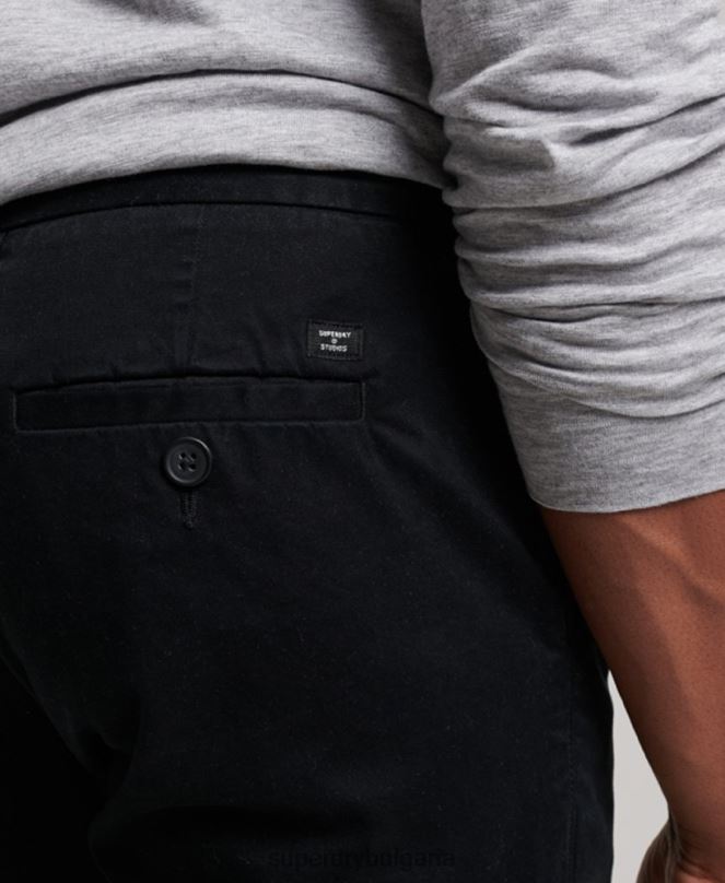 Superdry облекло N00H255 черен мъже основни чино шорти