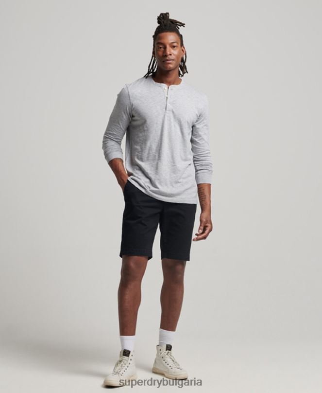 Superdry облекло N00H255 черен мъже основни чино шорти