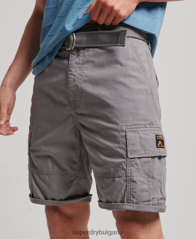 Superdry облекло N00H256 сиво мъже тежки карго панталони от органичен памук