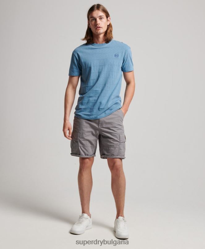 Superdry облекло N00H256 сиво мъже тежки карго панталони от органичен памук