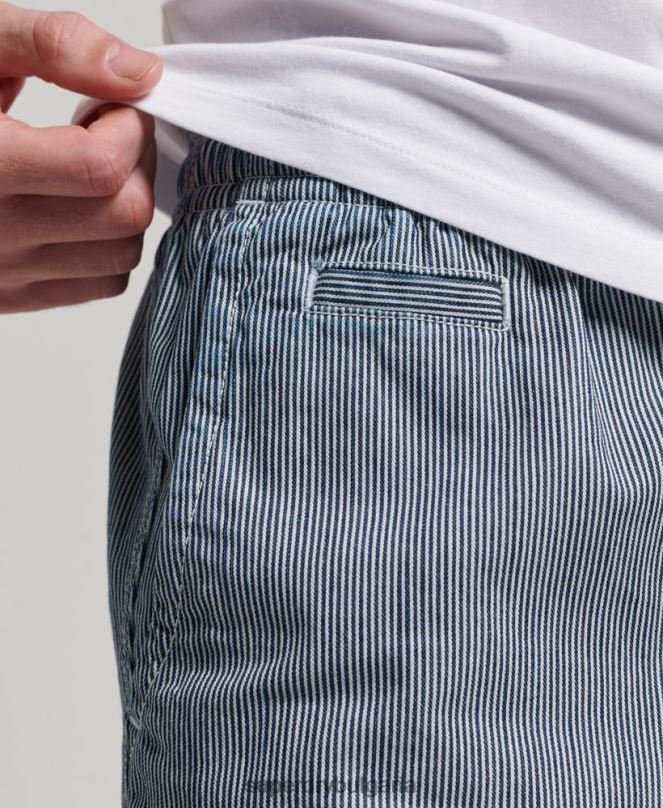 Superdry облекло N00H259 светло синьо мъже пребоядисани шорти