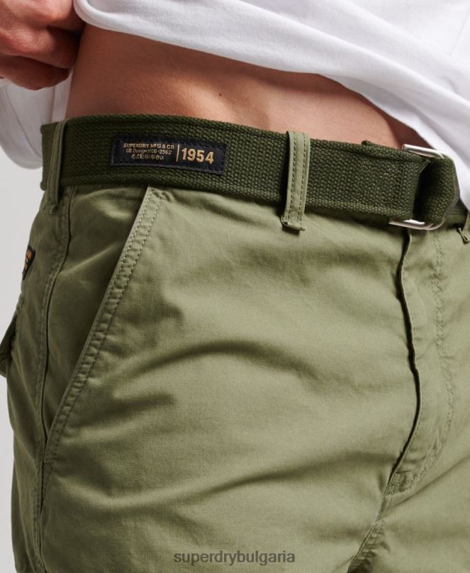 Superdry облекло N00H263 каки мъже тежки карго панталони от органичен памук