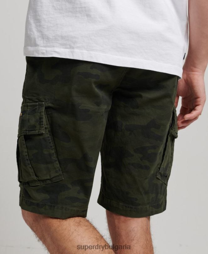 Superdry облекло N00H268 зелено мъже карго панталони от органичен памук