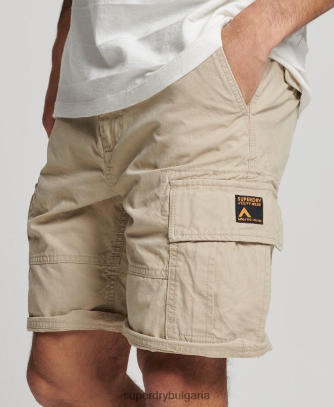 Superdry облекло N00H269 кафяво мъже тежки карго панталони от органичен памук