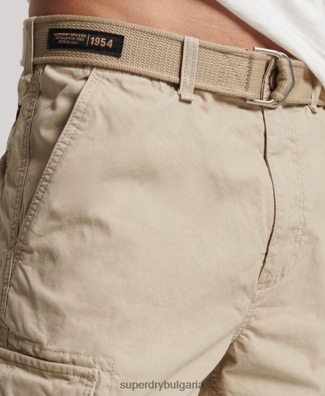 Superdry облекло N00H269 кафяво мъже тежки карго панталони от органичен памук