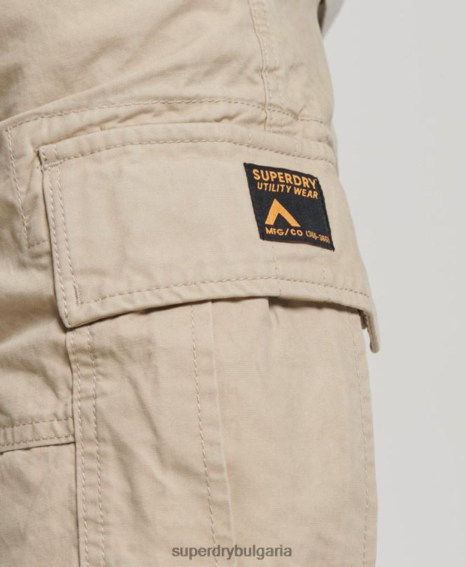 Superdry облекло N00H269 кафяво мъже тежки карго панталони от органичен памук