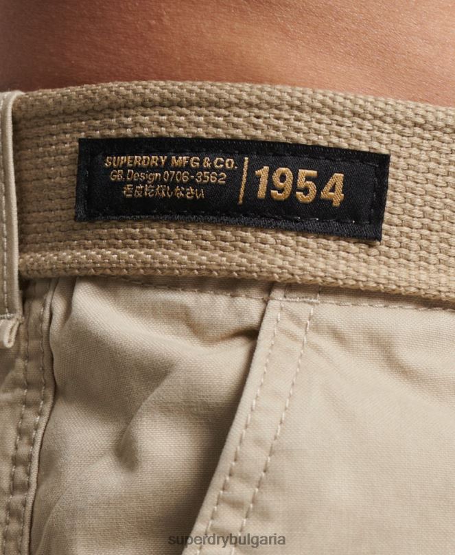 Superdry облекло N00H269 кафяво мъже тежки карго панталони от органичен памук