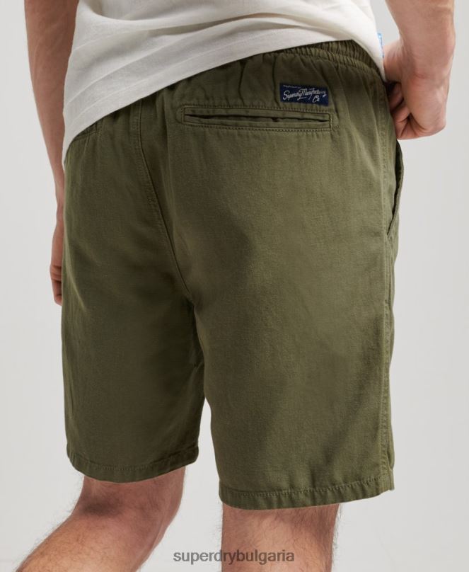 Superdry облекло N00H274 каки мъже винтидж пребоядисани шорти