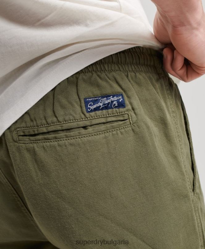 Superdry облекло N00H274 каки мъже винтидж пребоядисани шорти