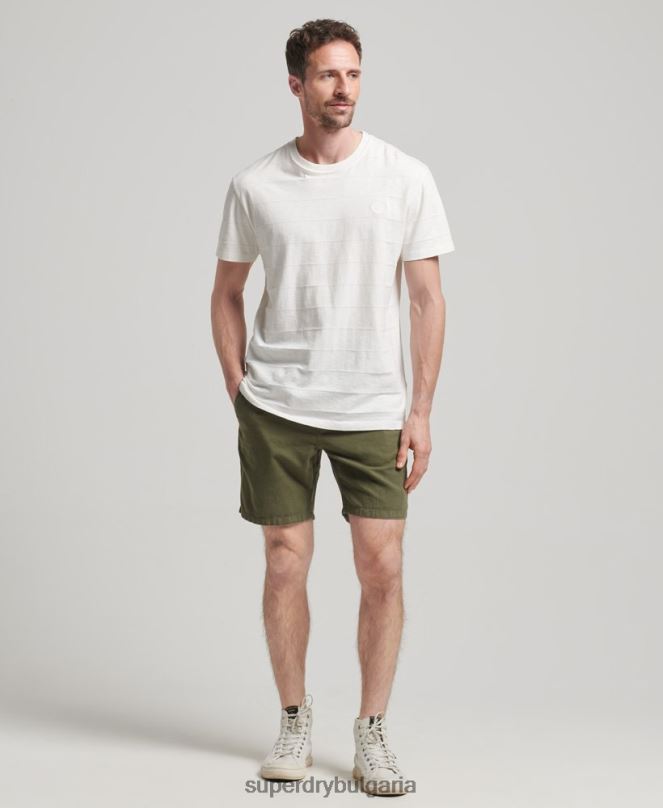 Superdry облекло N00H274 каки мъже винтидж пребоядисани шорти