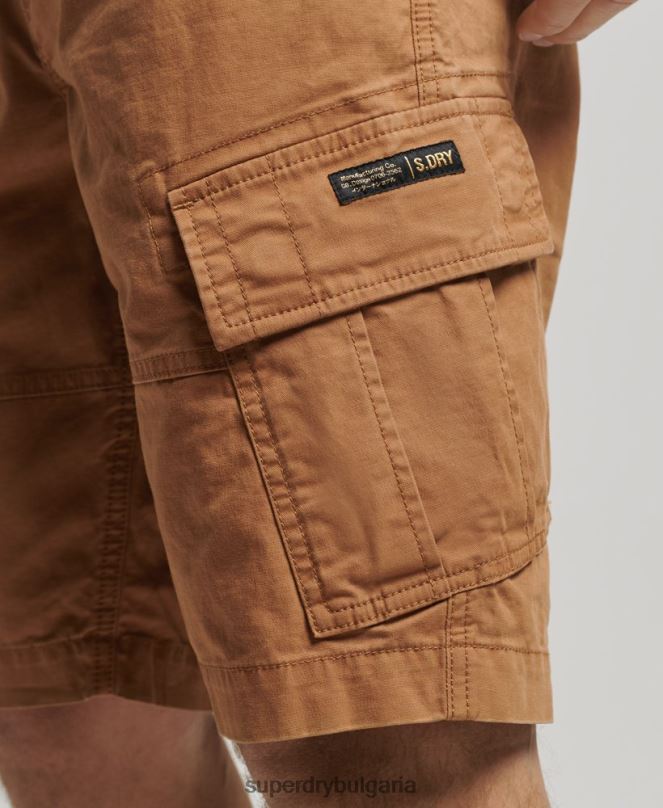 Superdry облекло N00H275 кафяво мъже карго панталони от органичен памук