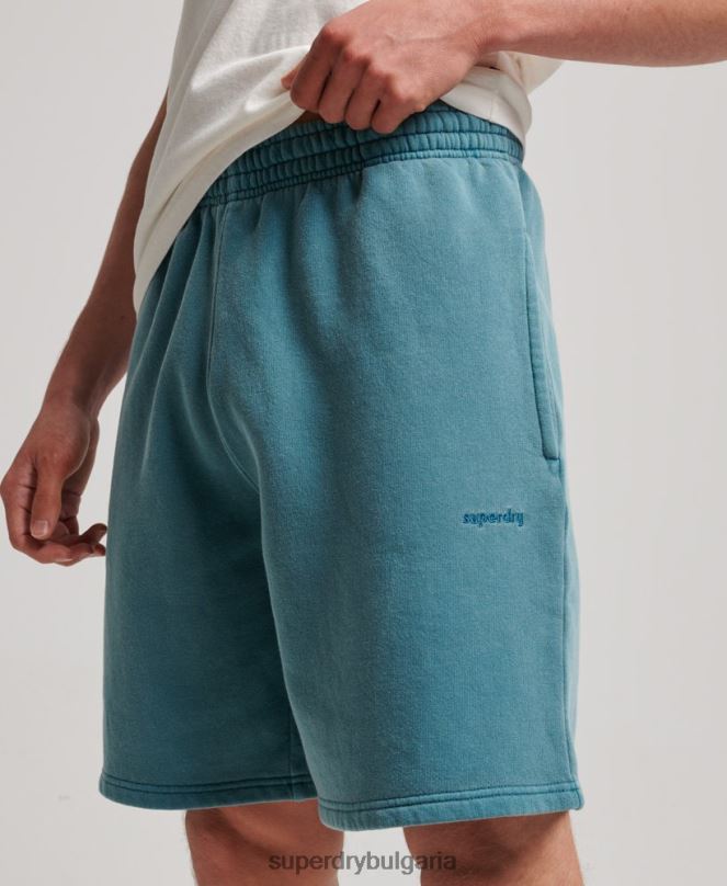 Superdry облекло N00H281 тюркоаз мъже винтидж марки шорти
