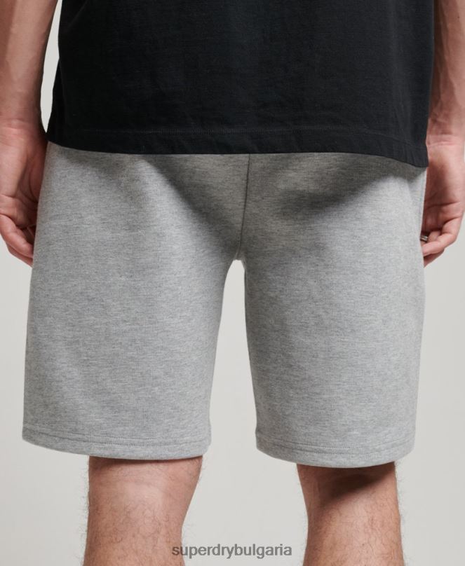 Superdry облекло N00H283 сиво мъже гимтек шорти