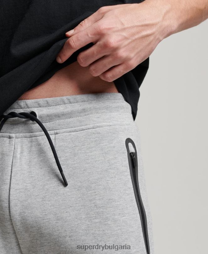 Superdry облекло N00H283 сиво мъже гимтек шорти