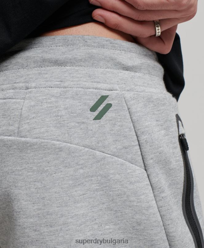 Superdry облекло N00H283 сиво мъже гимтек шорти