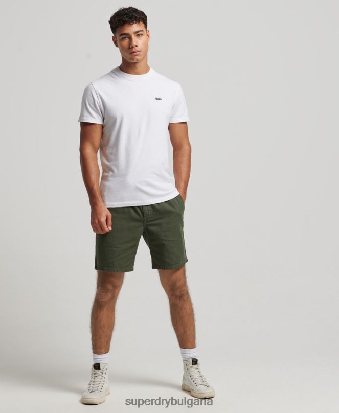 Superdry облекло N00H291 каки мъже винтидж пребоядисани шорти
